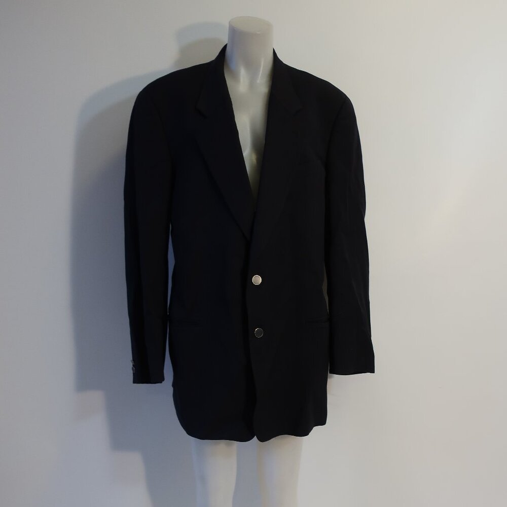 Mens Mani Navy Blue 100% Pure Virgin Wool Jacket Blazer 44 US/34
